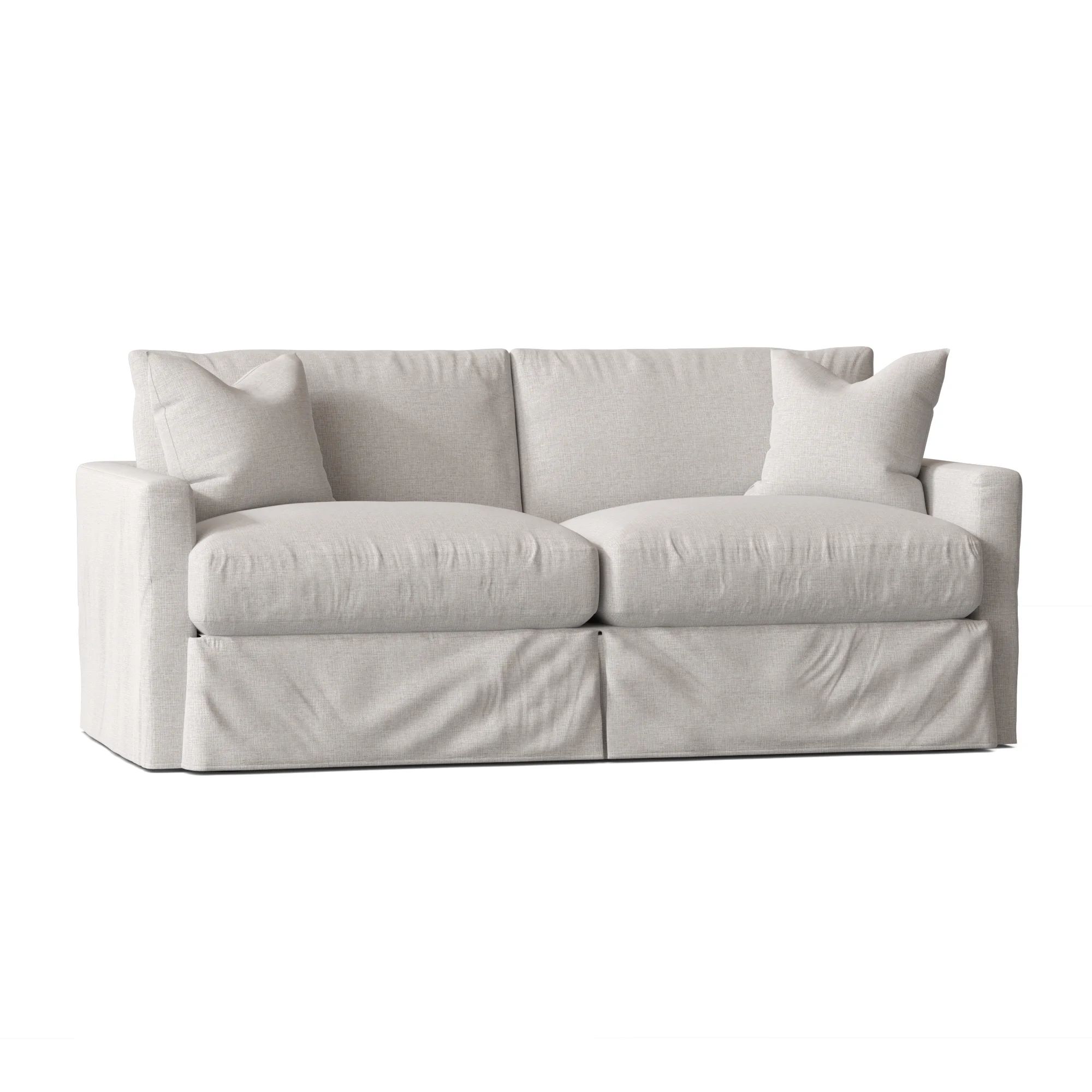 Madison 84'' Square Arm Slipcovered Sofa with Reversible Cushions | Wayfair North America