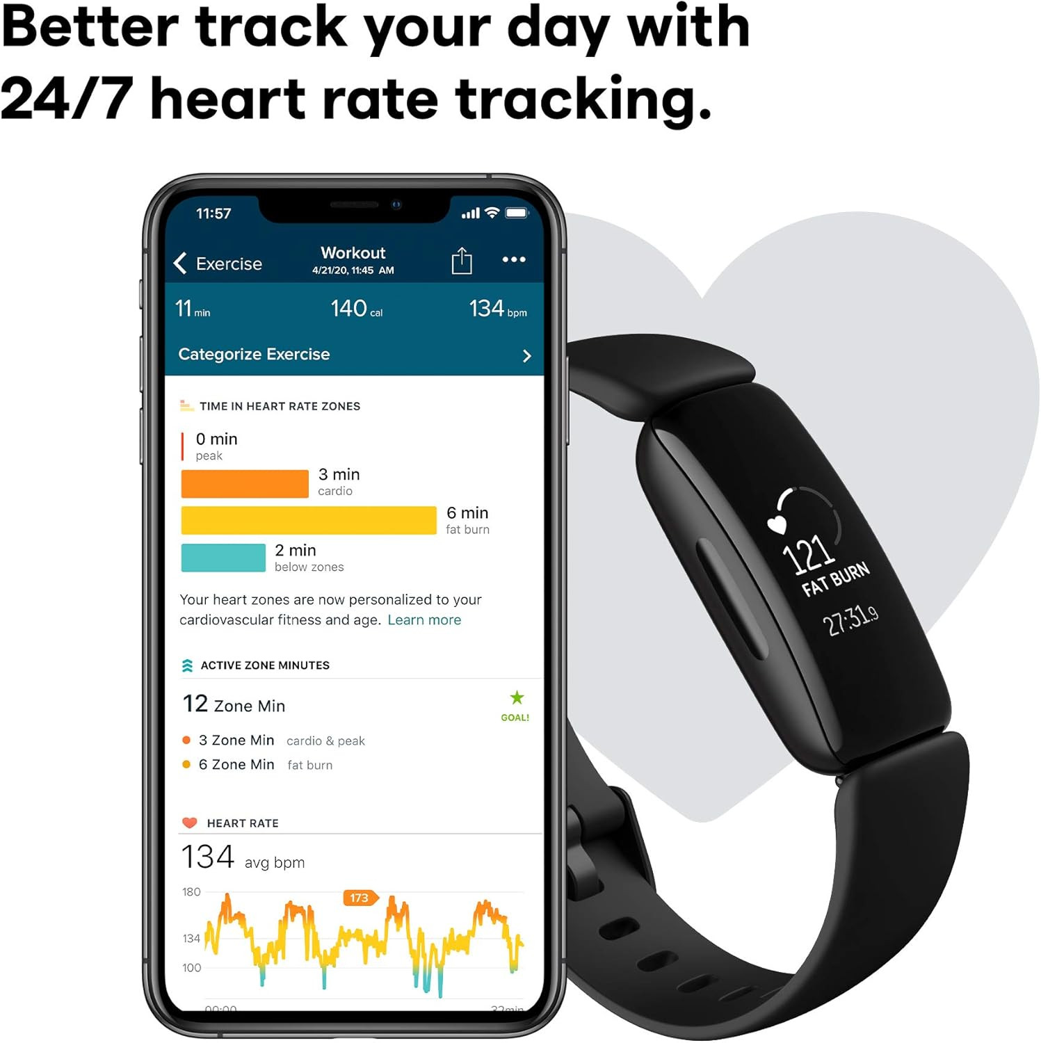 Fitbit Inspire 2 Health & Fitness Tracker with a Free 1-Year Fitbit Premium Trial, 24/7 Heart Rat... | Amazon (US)