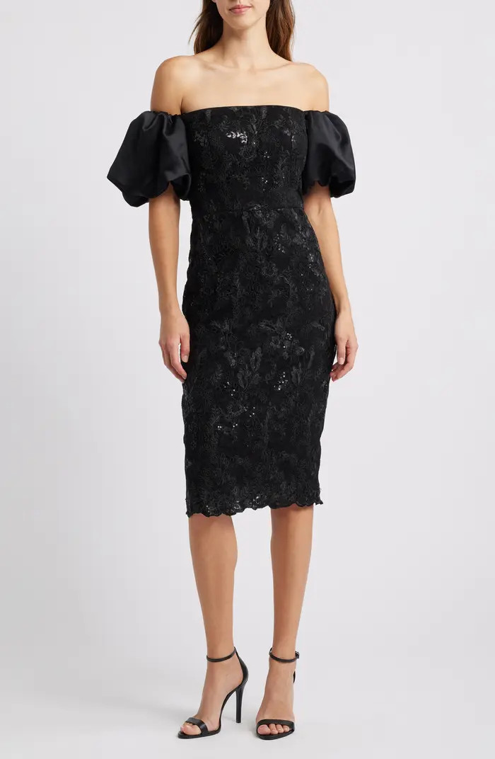 Off the Shoulder Sequin Cocktail Dress, Mothers Day Outfit, Rehearsal Dinner, Bachelorette Party  | Nordstrom