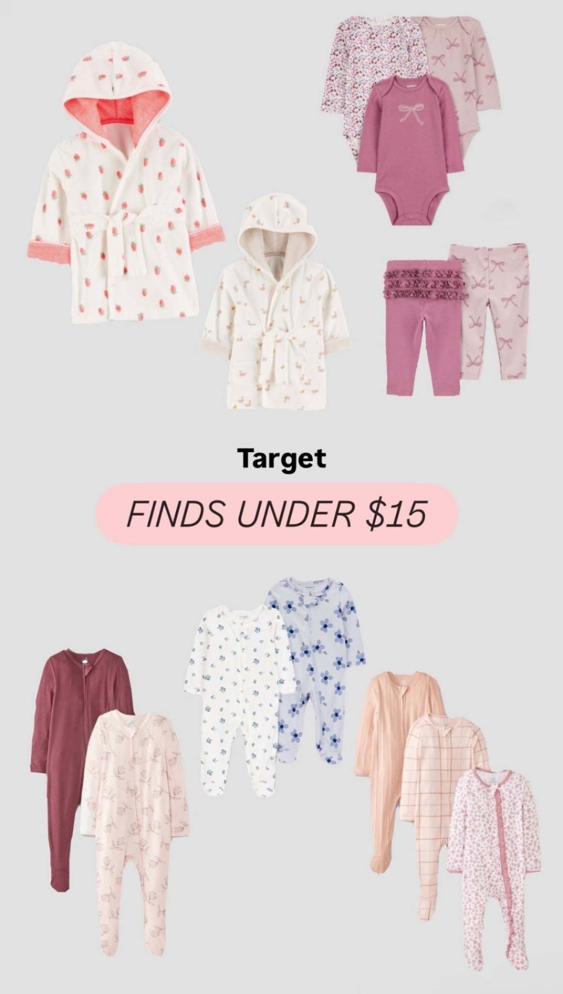 The robes 🥹 so sweet & cozy!
Adorable & comfortable finds under $15 for your baby girl 🤍

#LTKMom #Under15 #GirlMom #Babygirl #Robes #Pajamas #Girls #Carters #PriceDrop #Kids #Bathtime #Bedtime

#LTKmomlife #LTKSaleAlert #LTKBaby
