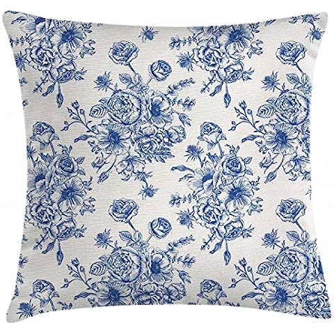 Ambesonne Anemone Flower Decorative Throw Pillow Case Pack of 2, Floral Pattern with Bouquet of B... | Amazon (US)