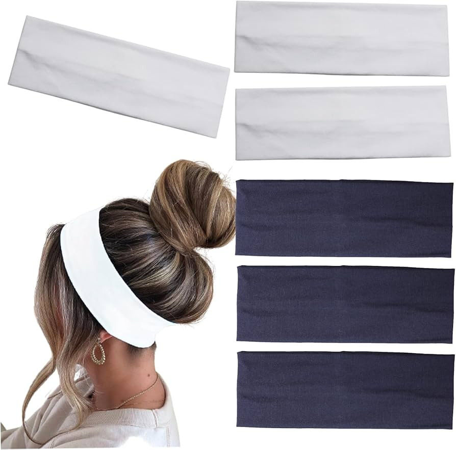 6 Pcs Headbands for Women Hair Cotton Headband Non-slip Stretchy Elastic Head Wrap Holder Hair Ac... | Amazon (US)