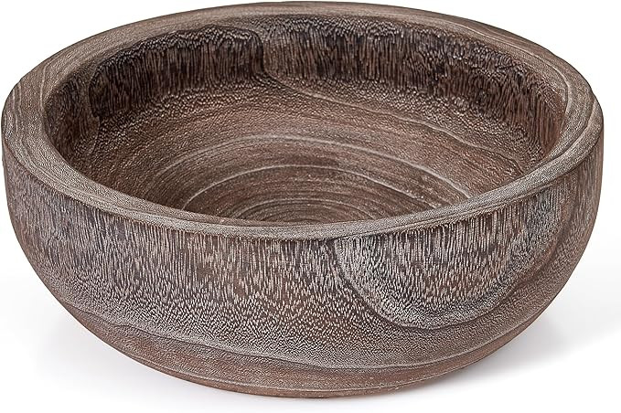 artisane, Walnut, Havana Fruit Bowl, Wooden Bowls for Decor, Center Table Decor, Neutral Home Dec... | Amazon (US)