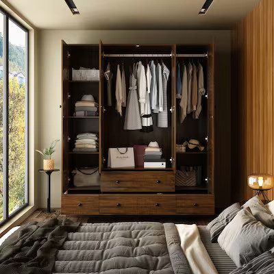 FUFU&GAGA Brown Armoire | Lowe's