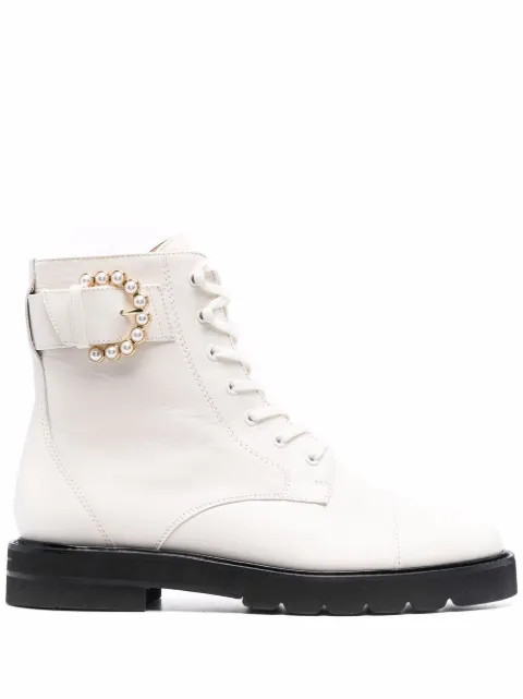 Stuart Weitzman Side buckle-detail Boots - Farfetch | Farfetch Global