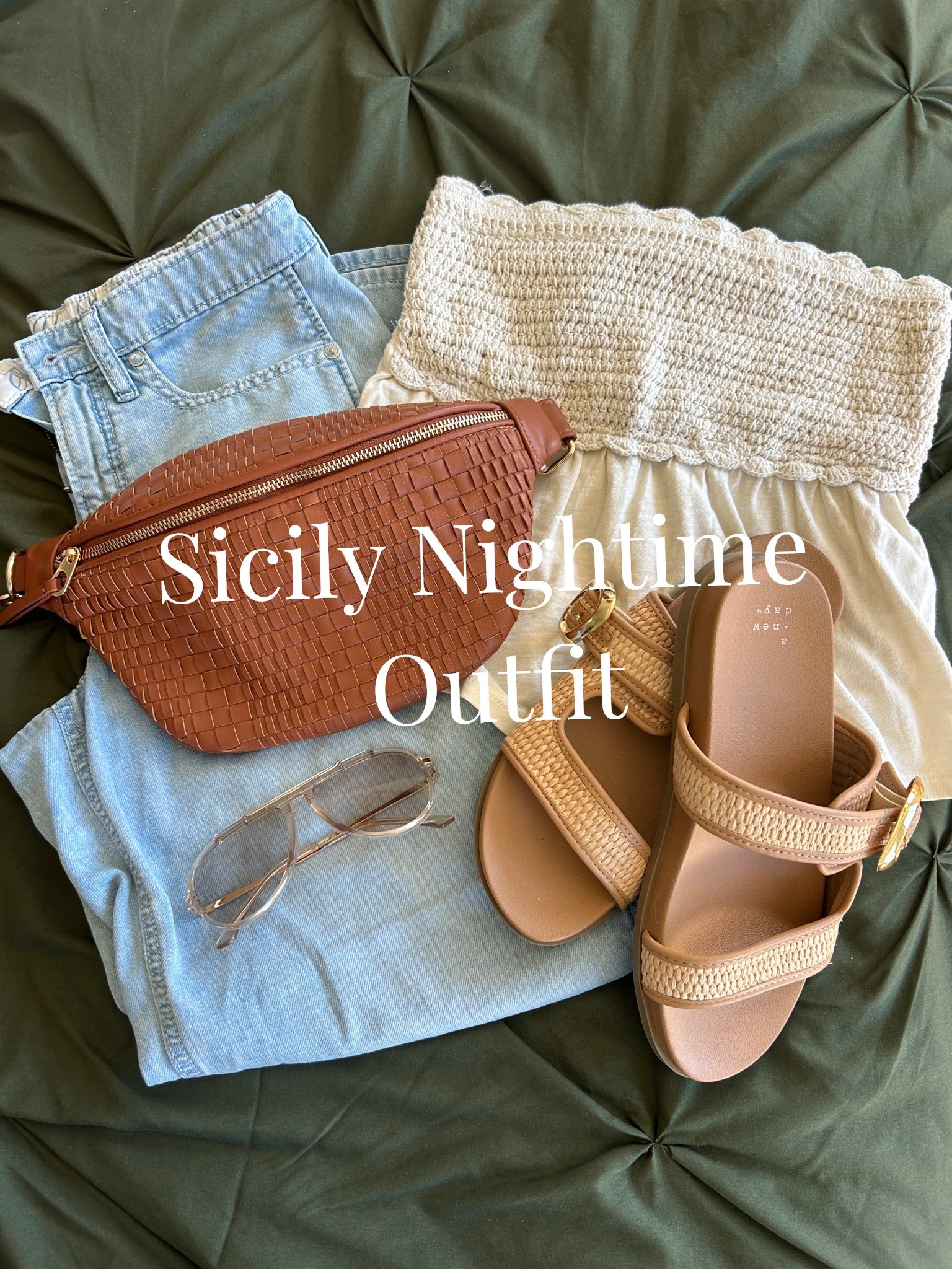 My favorite but if the season- my American Eagle wide leg jeans. Perfect for when the summer nights get cooler. Wore this for a casual nighttime walk for gelato in Sicily. #italyoutfit #summerjeans #whattowearvacation #americaneagle #ae

#LTKootd #LTKmomlife #LTKOver40