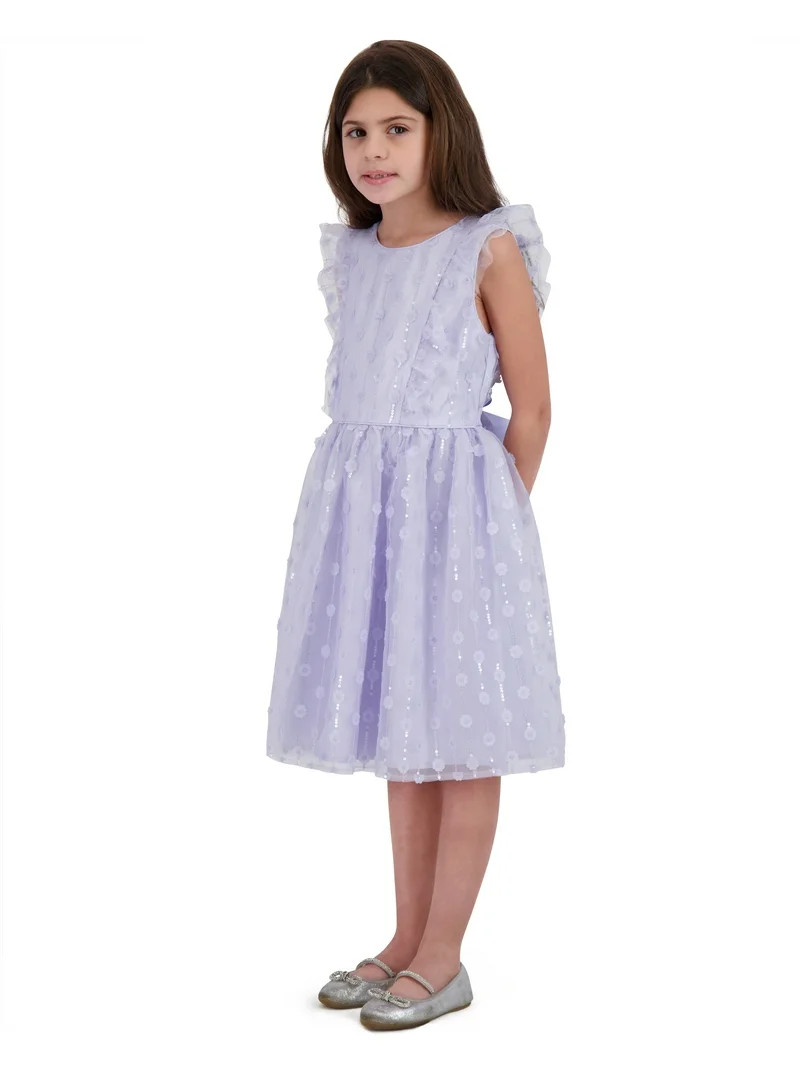 Kensie Girl Sequin Ruffle Special Occasion Dress, Sizes 4-16 | Walmart (US)