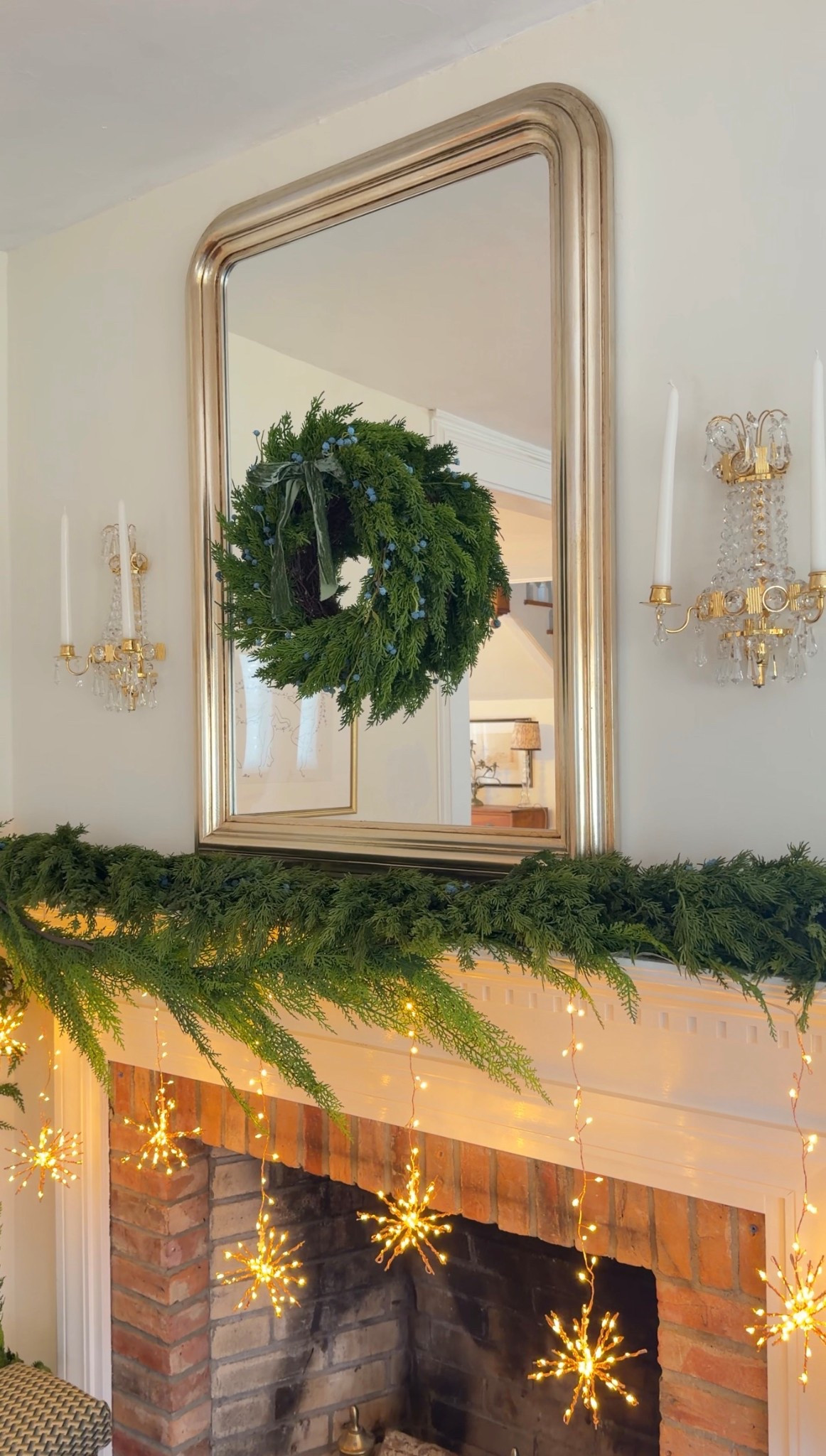 Christmas mantle- use code HATTIEKOLP30 at @terrain 

#LTKCyberWeek #LTKHoliday