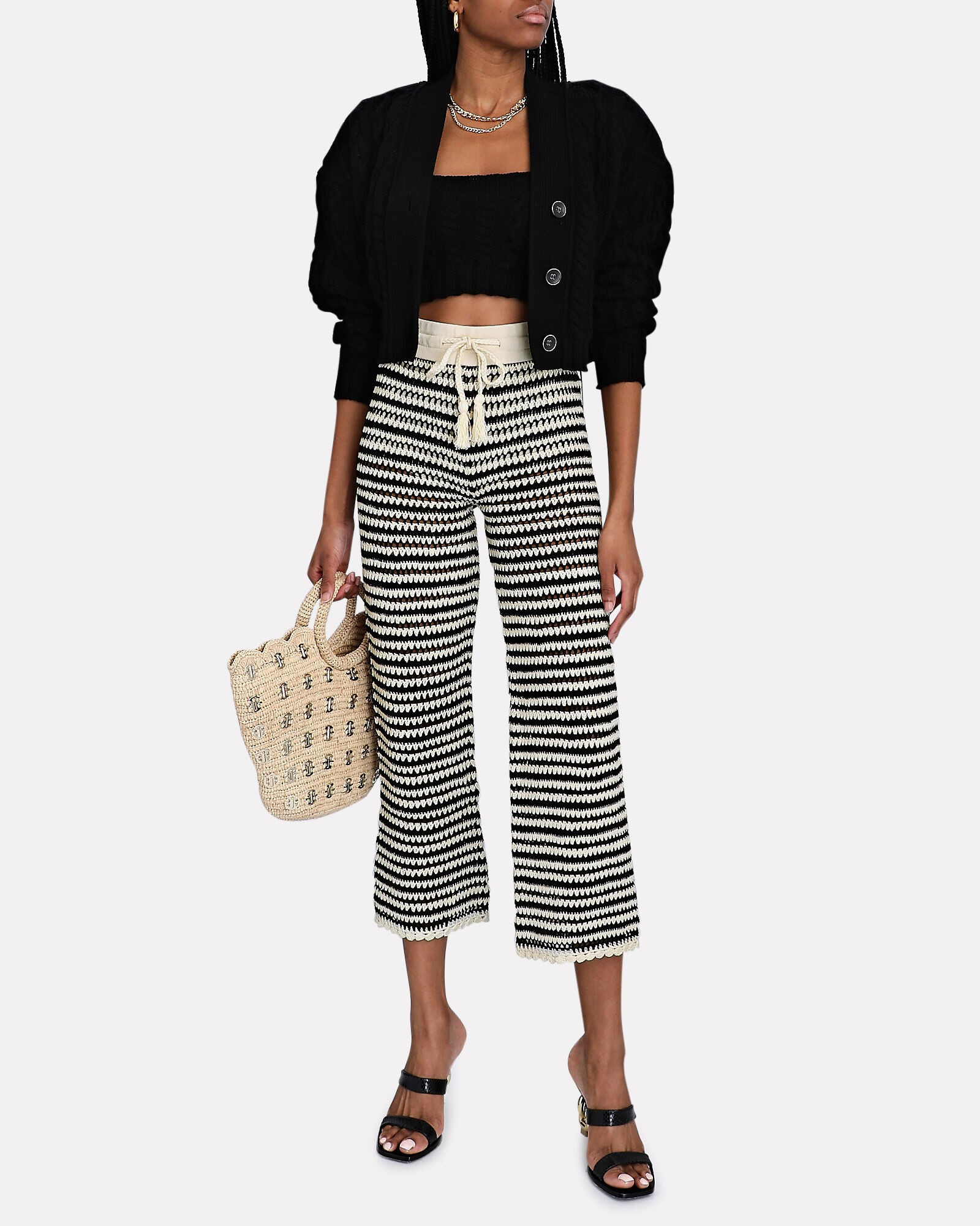 Arzoo Cropped Crochet Cotton Pants | INTERMIX