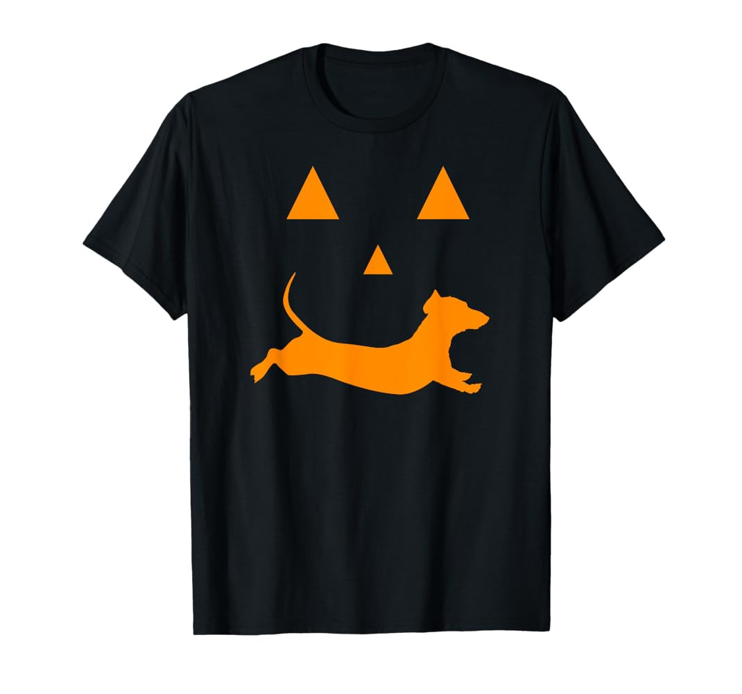 Halloween Pumpkin Dachshund Jack-o-lantern T-shirt Costume T-Shirt | Amazon (US)