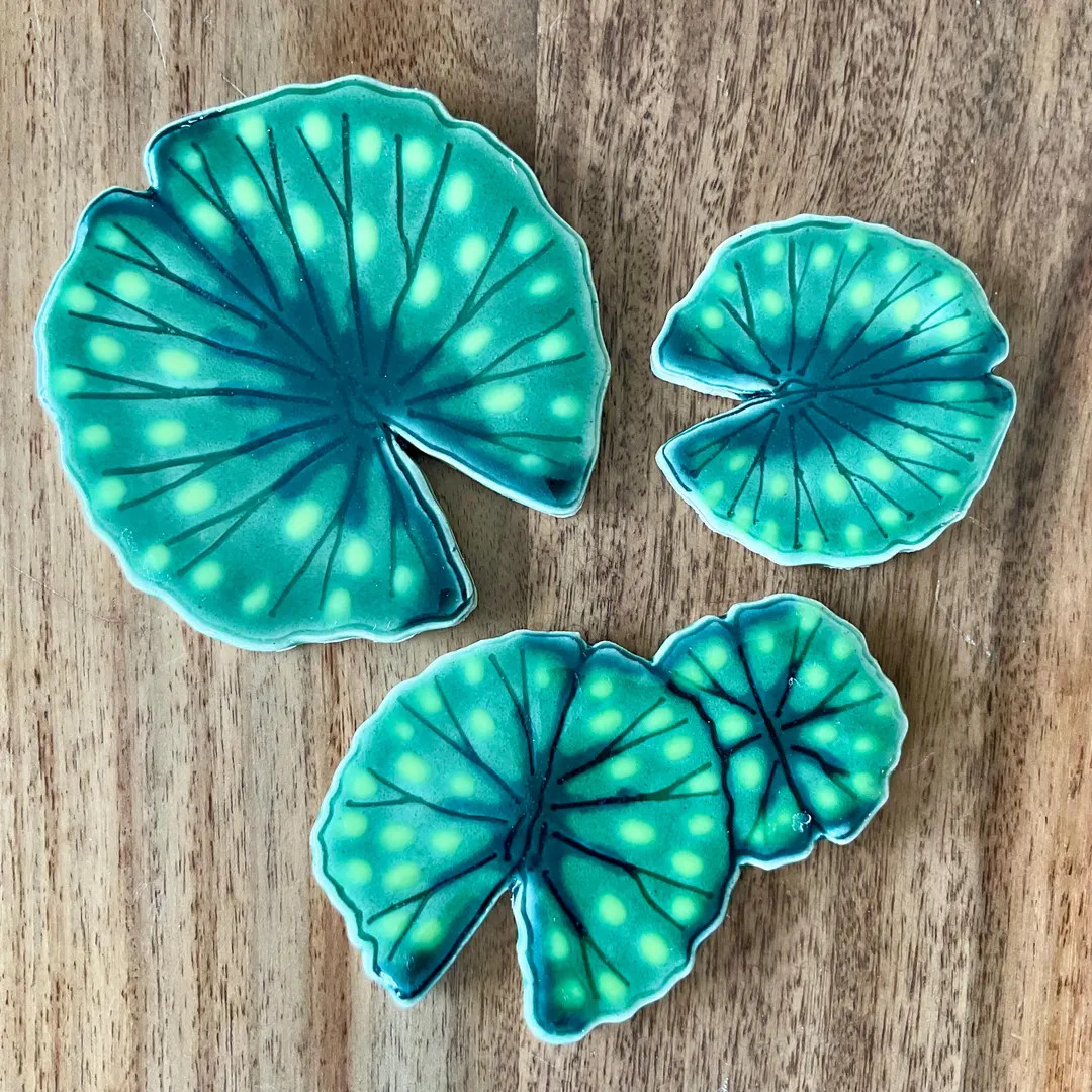 Handmade Glazed Lily Pad Mosaic Tile: Three Original Designs for Crafting - Etsy | Etsy (US)