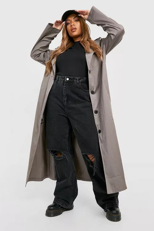 Plus Oversized Trench Coat | Boohoo.com (US & CA)