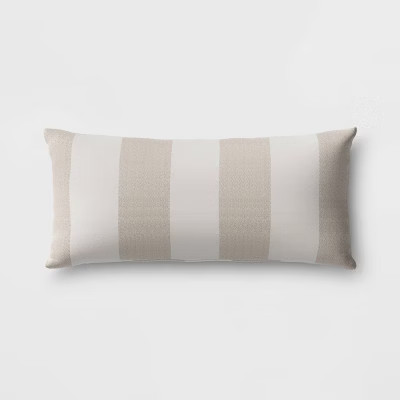 Cabana Stripe Outdoor Lumbar Throw Pillow DuraSeason Fabric™ - Threshold™ | Target