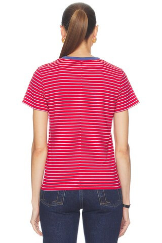 Little Boy Tee in Stripe in Red Stripe With Blue Rib | Revolve Clothing (Global)