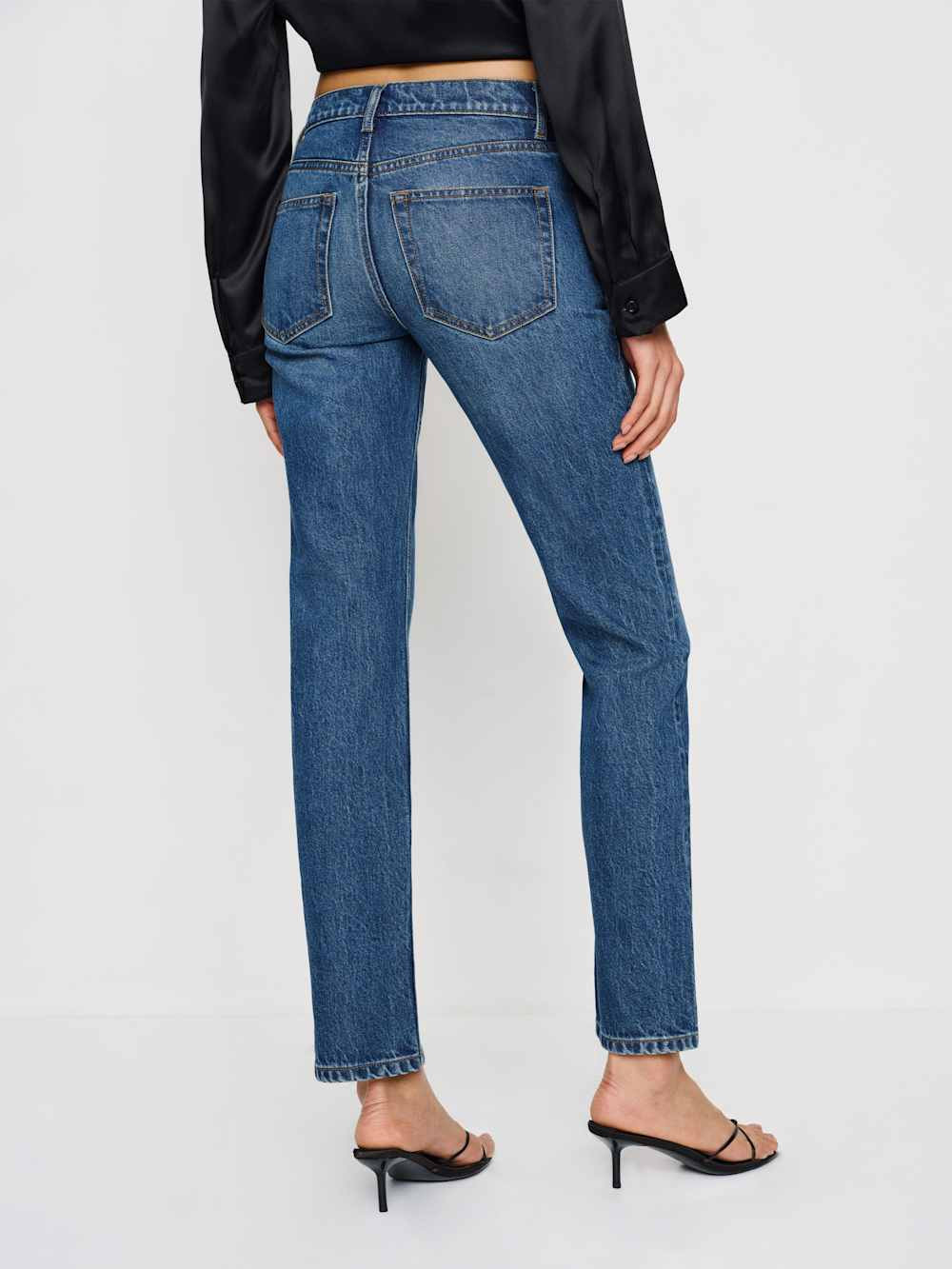 Luca Stretch Low Rise Slim Straight Cropped Jeans | Reformation (Global)