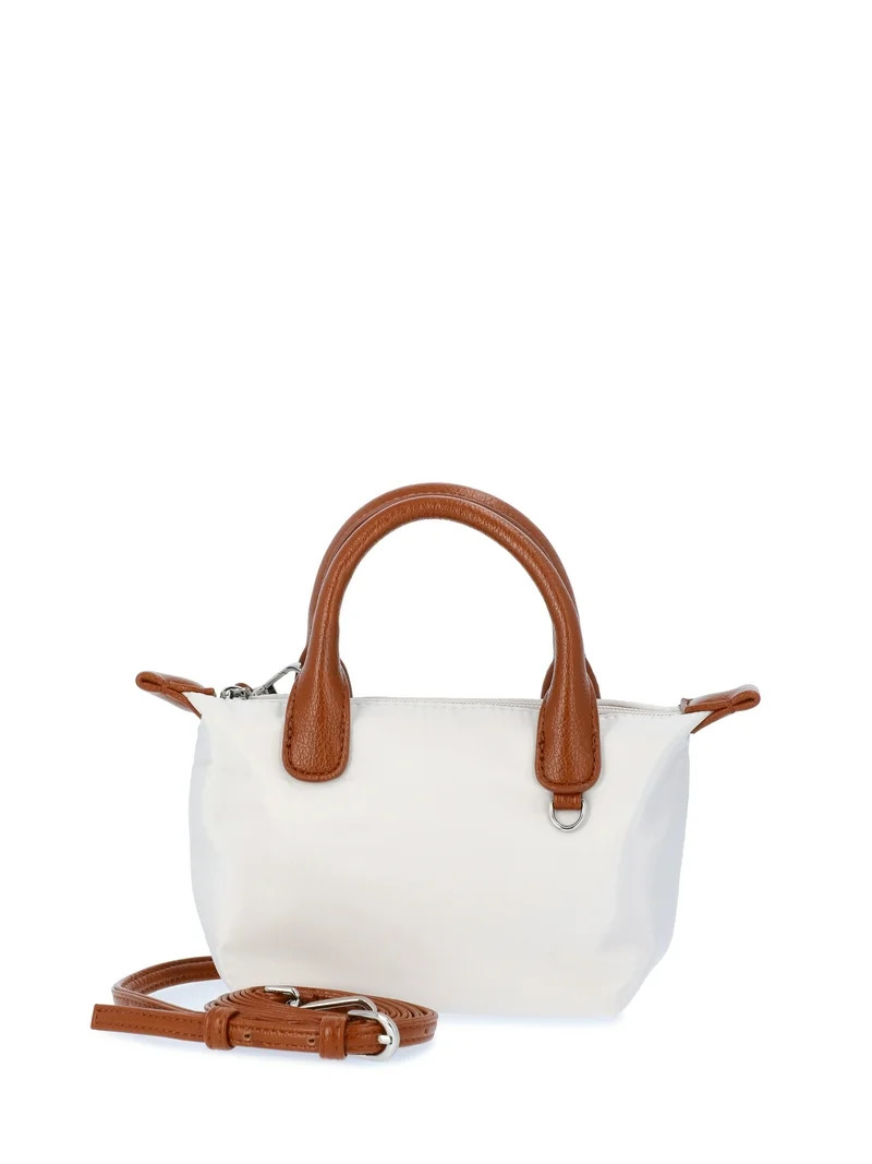No Boundaries Women's Mini Tote Crossbody Bag, Cream | Walmart (US)