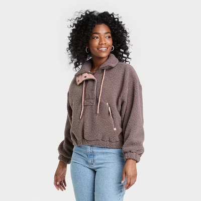 Women's Sherpa Sweatshirt - Universal Thread™ Gray L | Target