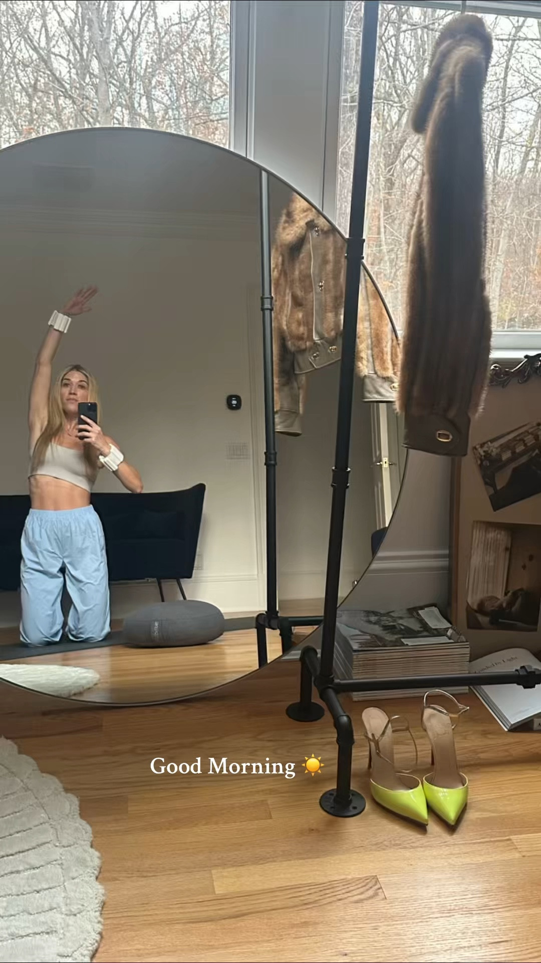 Good Morning from me my yoga mat and my heater blowing in my face to stay warm while I warm up :) 

#LTKStyleTip #fashion #ootd #nyc #love #looks #ltk #fall #2025 #streetstyle #style #work #LTKStyle #ltkfashion 

#LTKfitnessgoals #LTKBeauty #LTKActive