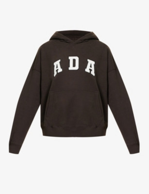 Logo-embroidered oversized cotton-jersey hoody | Selfridges