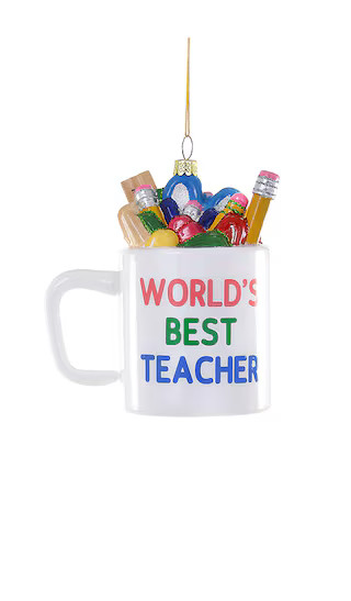 World's Best Teacher Mug Ornament | Revolve Clothing (Global)