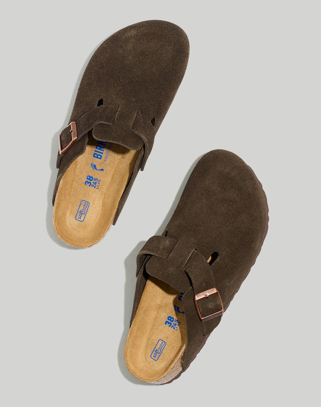 Birkenstock&reg; Boston Suede Soft Footbed Clogs | Madewell
