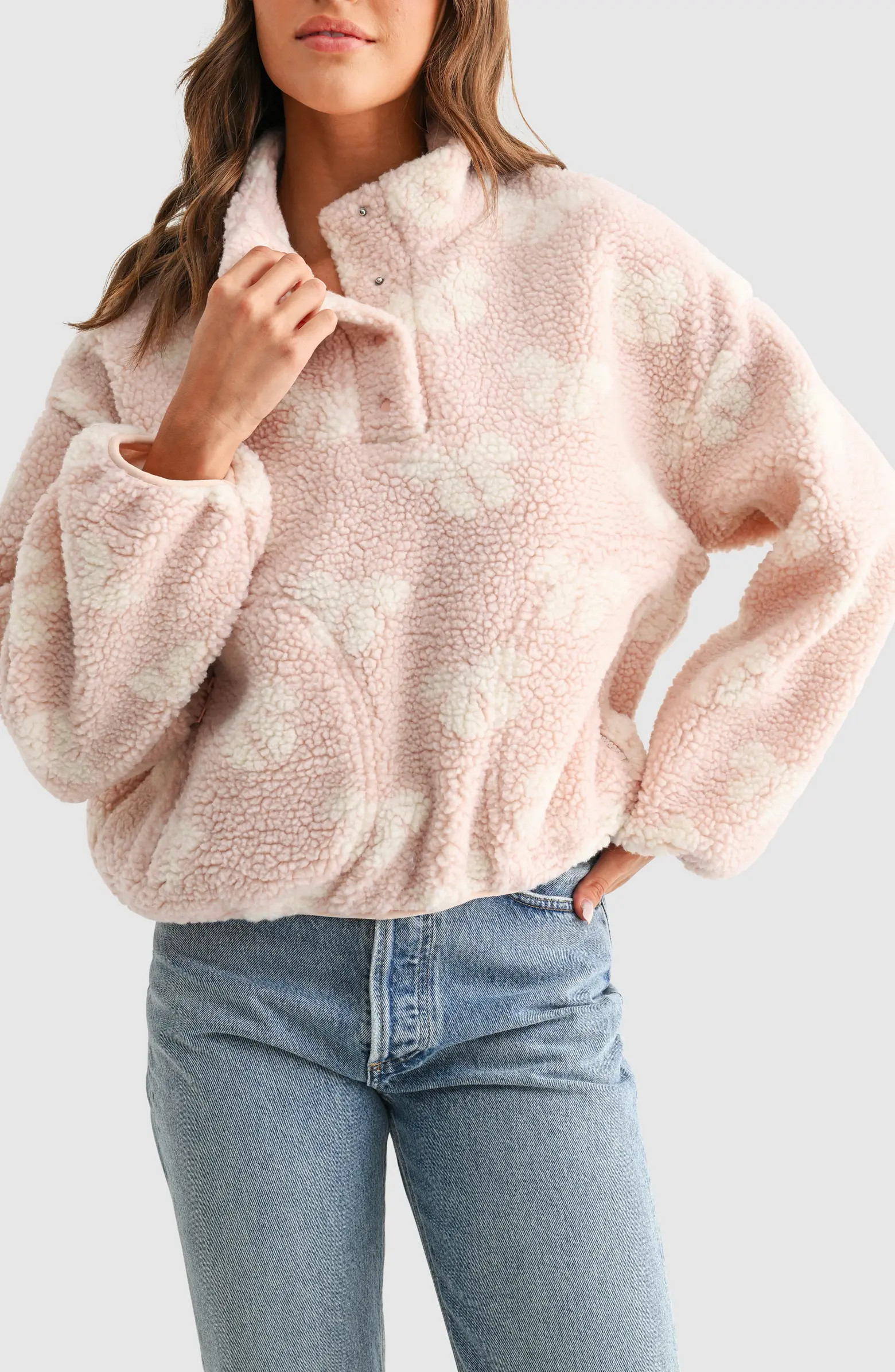 Lush Bow High Pile Fleece Pullover | Nordstromrack | Nordstrom Rack