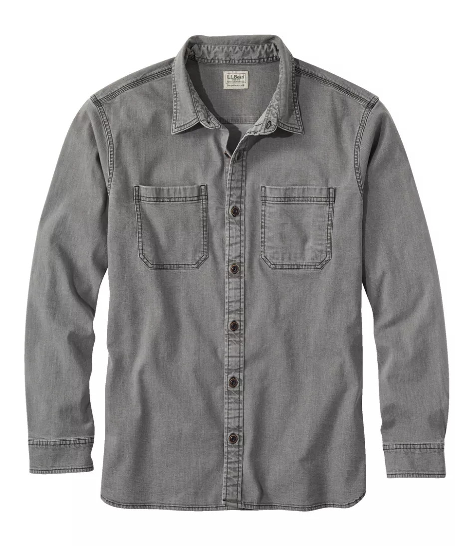 Men's BeanFlex® Denim Shirt, Traditional Untucked Fit | L.L. Bean