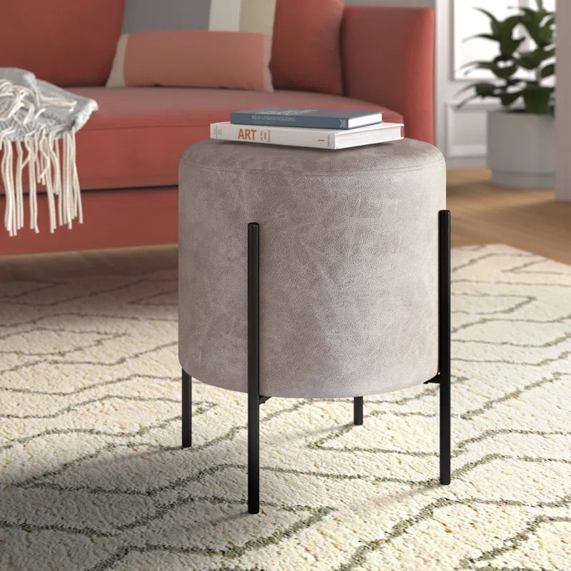 Degregorio Vegan Leather Ottoman | Wayfair North America