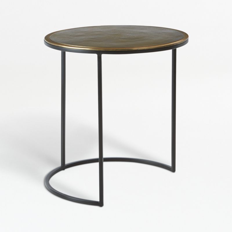 Knurl Large Round Accent Table + Reviews | Crate & Barrel | Crate & Barrel