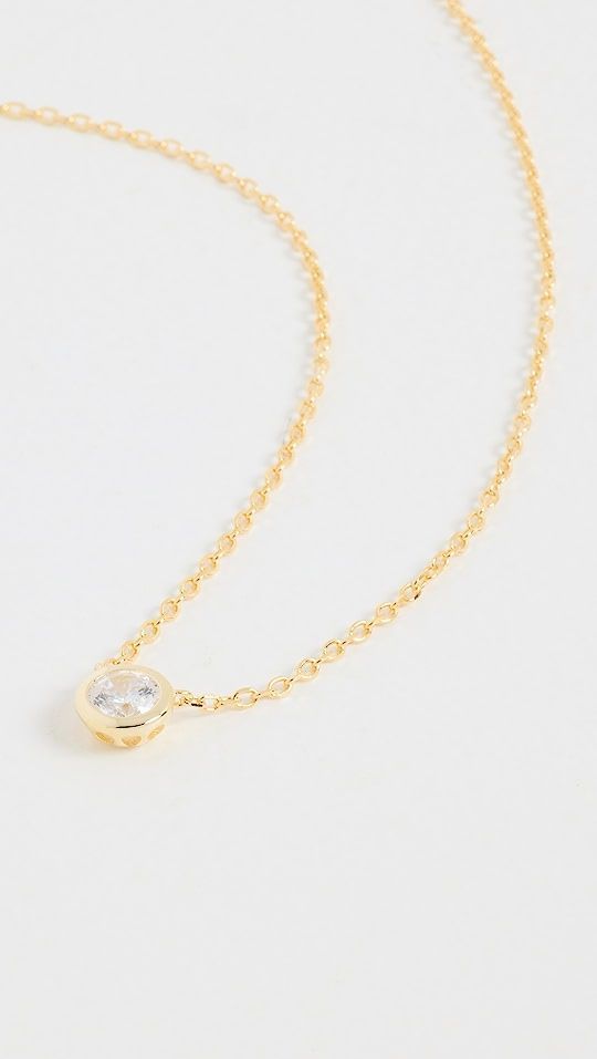 Round Bezel Solitaire Necklace | Shopbop