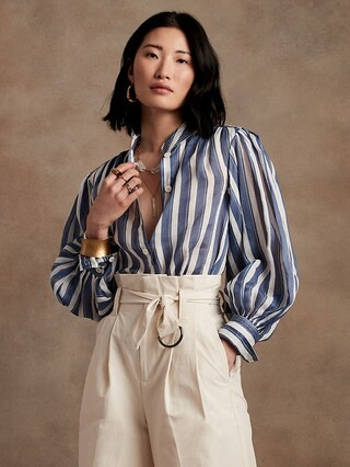 Ramie Popover Shirt | Banana Republic (CA)