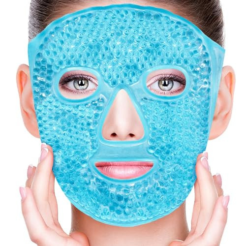 CONBELLA Cold Face Eye Masks Ice Face Mask Hot Cold Compress For Dark Circles, Puffiness, Migraines, Headache, Stress, Redness, Cooling Face Masks For Women Man, Skin Care | Amazon (US)