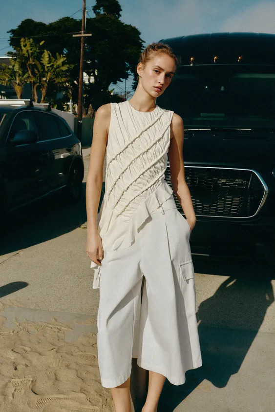 ASYMMETRIC GATHERED TOP | Zara UK