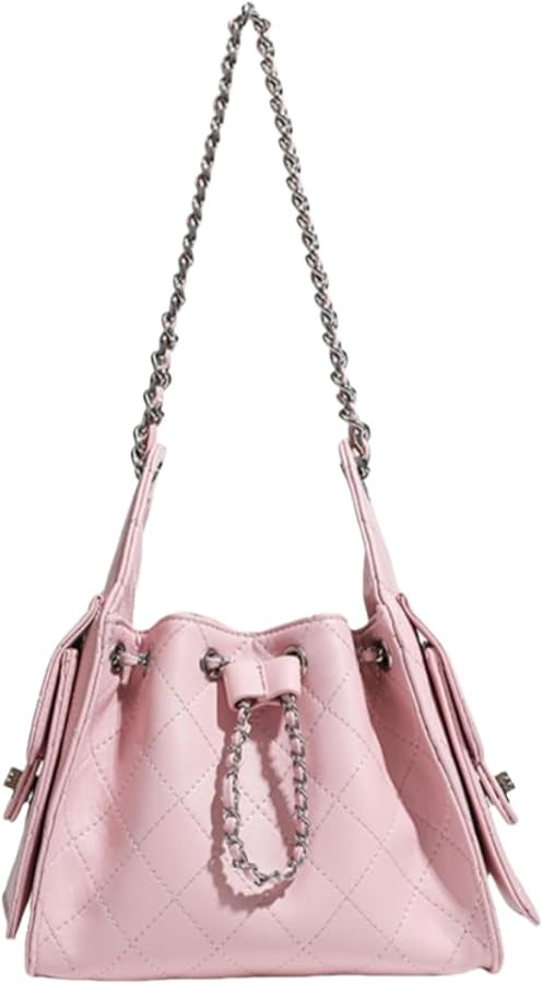 Women’s Classic Quilted Shoulder Bags Chain Strap Handbags Suede Tote Crumpled Purse Slouchy Ho... | Amazon (US)