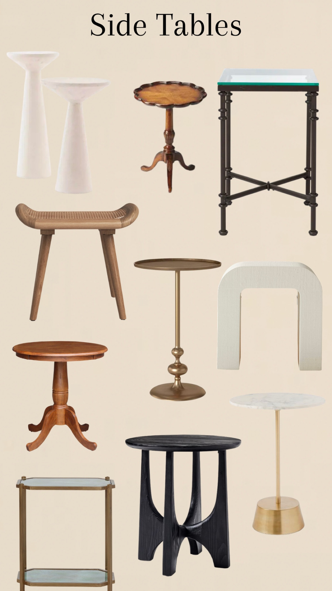 Home decor: living room furniture. Side table, white side table side table, wood, black, marble, cocktail table, accent table 

#LTKstyletip #LTKhome