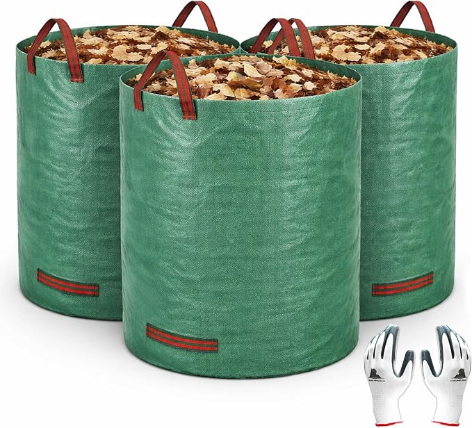 Gardzen 3 Pack 72 Gallon Garden Waste Bags Reusable Heavy Duty | Amazon (US)