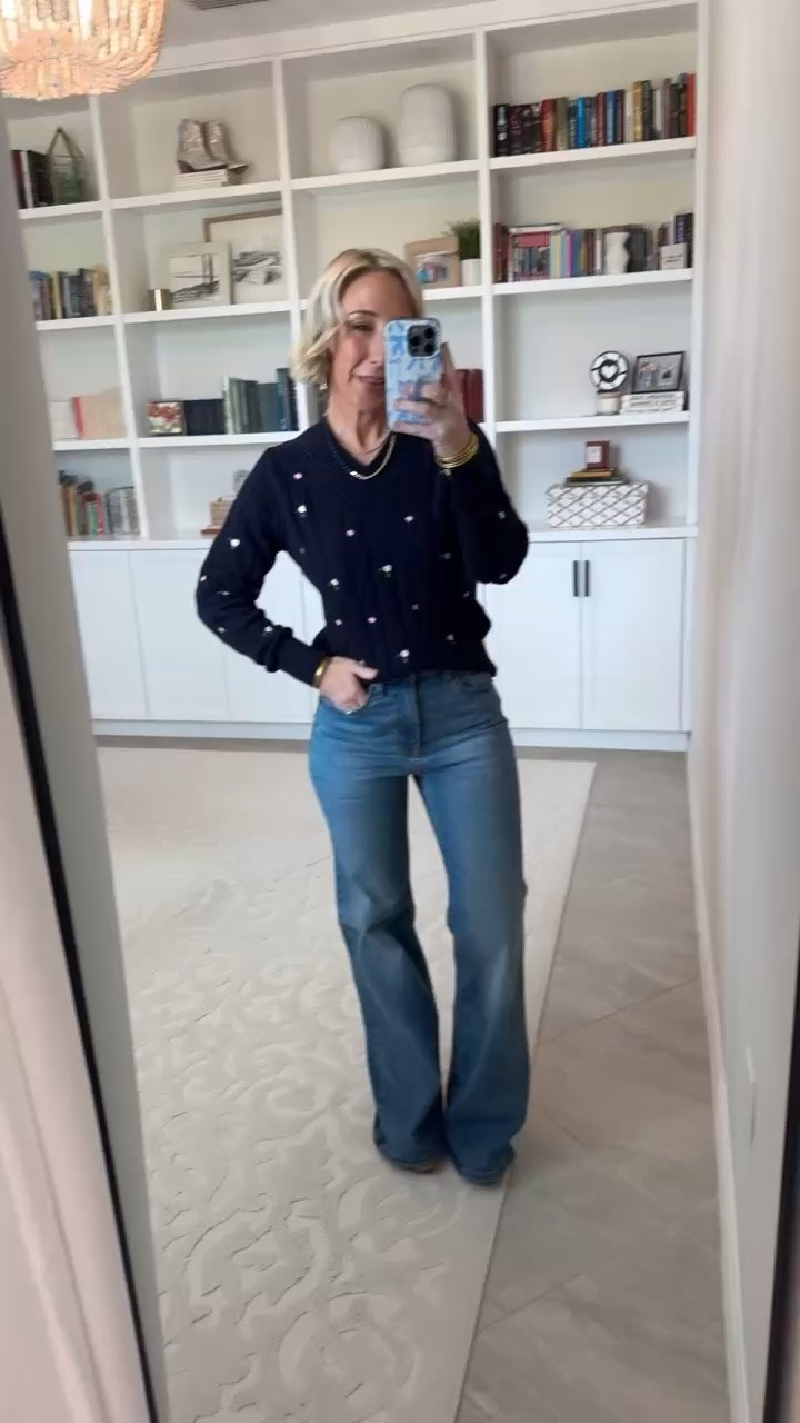 Walmart - fall new arrivals * Cotton Cable Knit Sweater - size XS. $26. 2 colors. * Medium Wash High-Rise 70's Flare Jeans - size 2 regular. $40. 2 colors. 

#LTKOver40#LTKSeasonal#LTKPetite