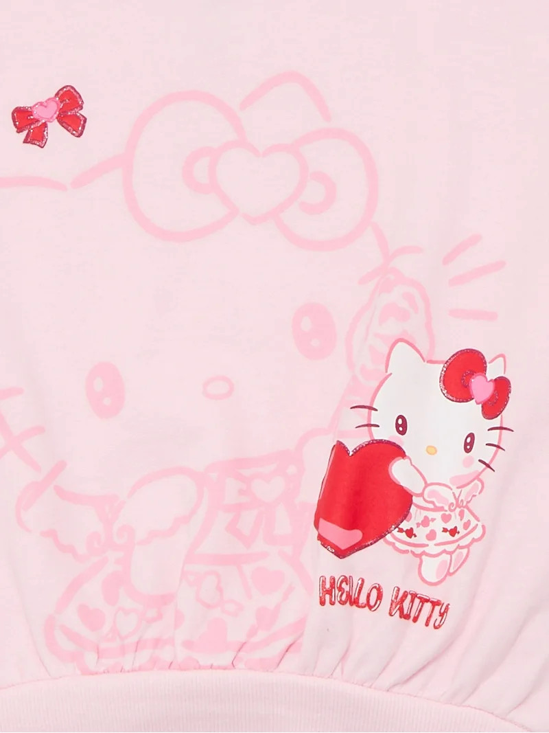 Hello Kitty Girls Valentine's Day Graphic Fleece Crew Pullover, Sizes 4-16 | Walmart (US)