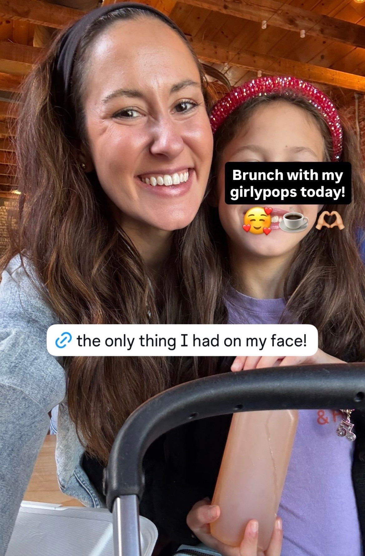 elf halo glow was the only thing on my face for brunch with my girl this weekend! ✨