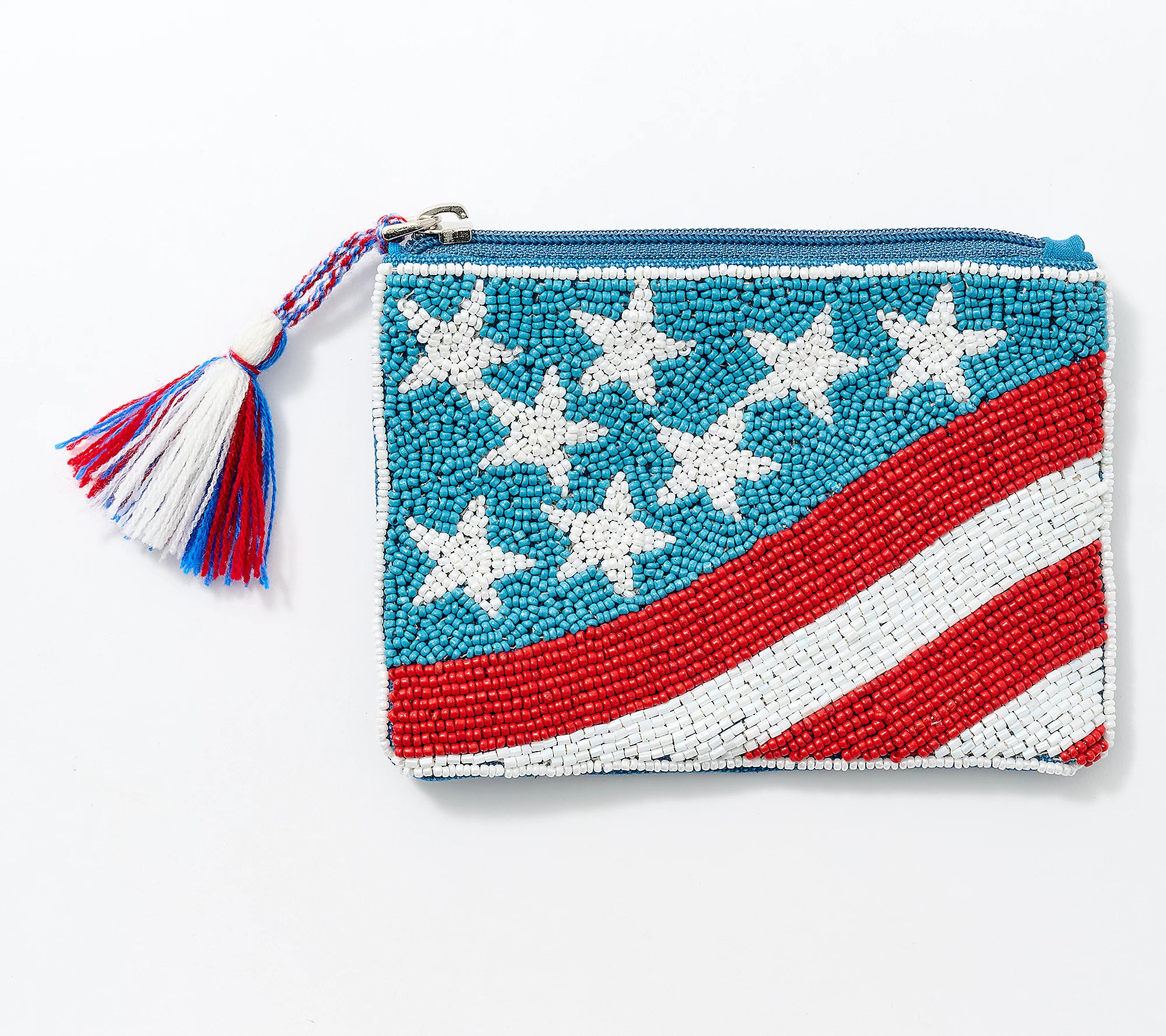 America & Beyond Americana Beaded Coin Pouch | QVC