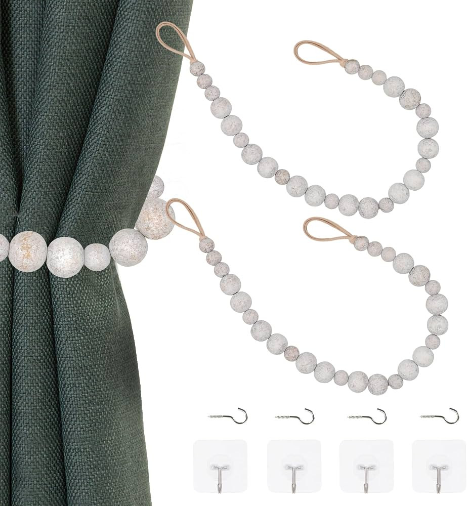 OCIOLI 2 Pieces of Curtain Tiebacks Curtain Holdbacks for Wall Curtain Pull Backs Curtain Ties Cu... | Amazon (US)