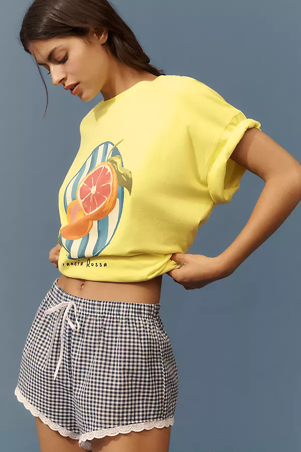 Elizabeth Rachael x Anthropologie Short-Sleeve Grapefruit Graphic Tee | Anthropologie (US)