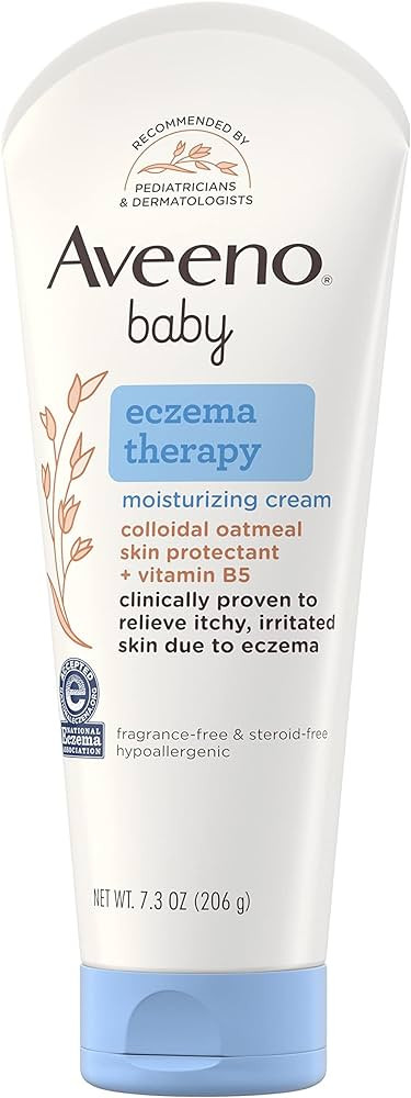 Aveeno Baby Eczema Therapy Moisturizing Cream, Natural Colloidal Oatmeal & Vitamin B5, Moisturize... | Amazon (US)