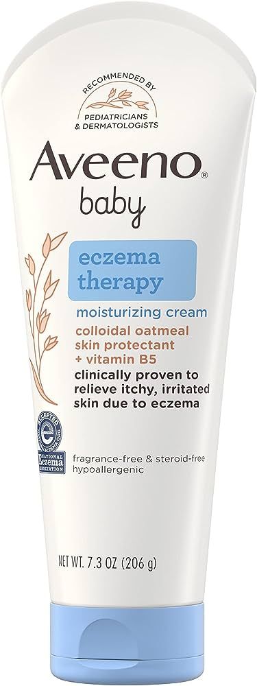 Aveeno Baby Eczema Therapy Moisturizing Cream, Natural Colloidal Oatmeal & Vitamin B5, Moisturize... | Amazon (US)