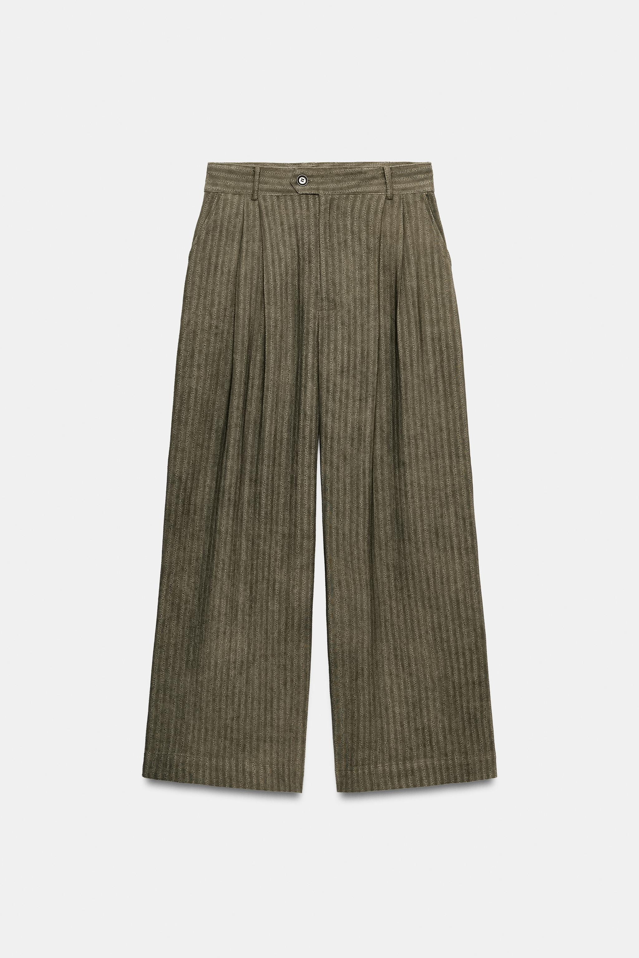 ZW COLLECTION JACQUARD STRIPED PANTS | Zara Canada
