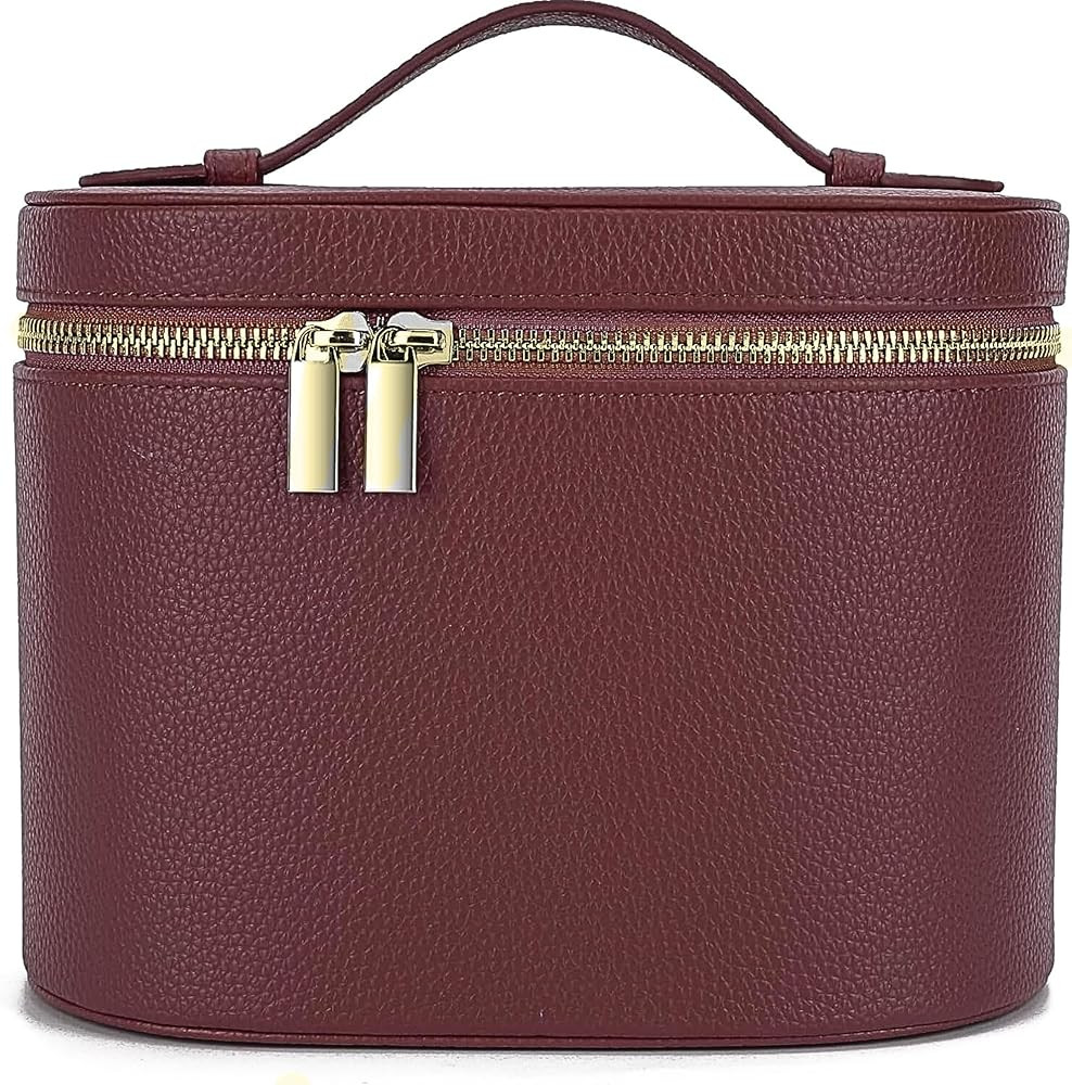 JAZD Vanity Case Makeup Bag with Removable Organizer Divider, Travel Toiletry Cosmetic Organizer ... | Amazon (US)