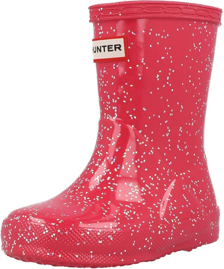 Hunter Girl's Original First Classic Giant Glitter Wellington Boots (Toddler/Little Kid) Rain | Amazon (US)