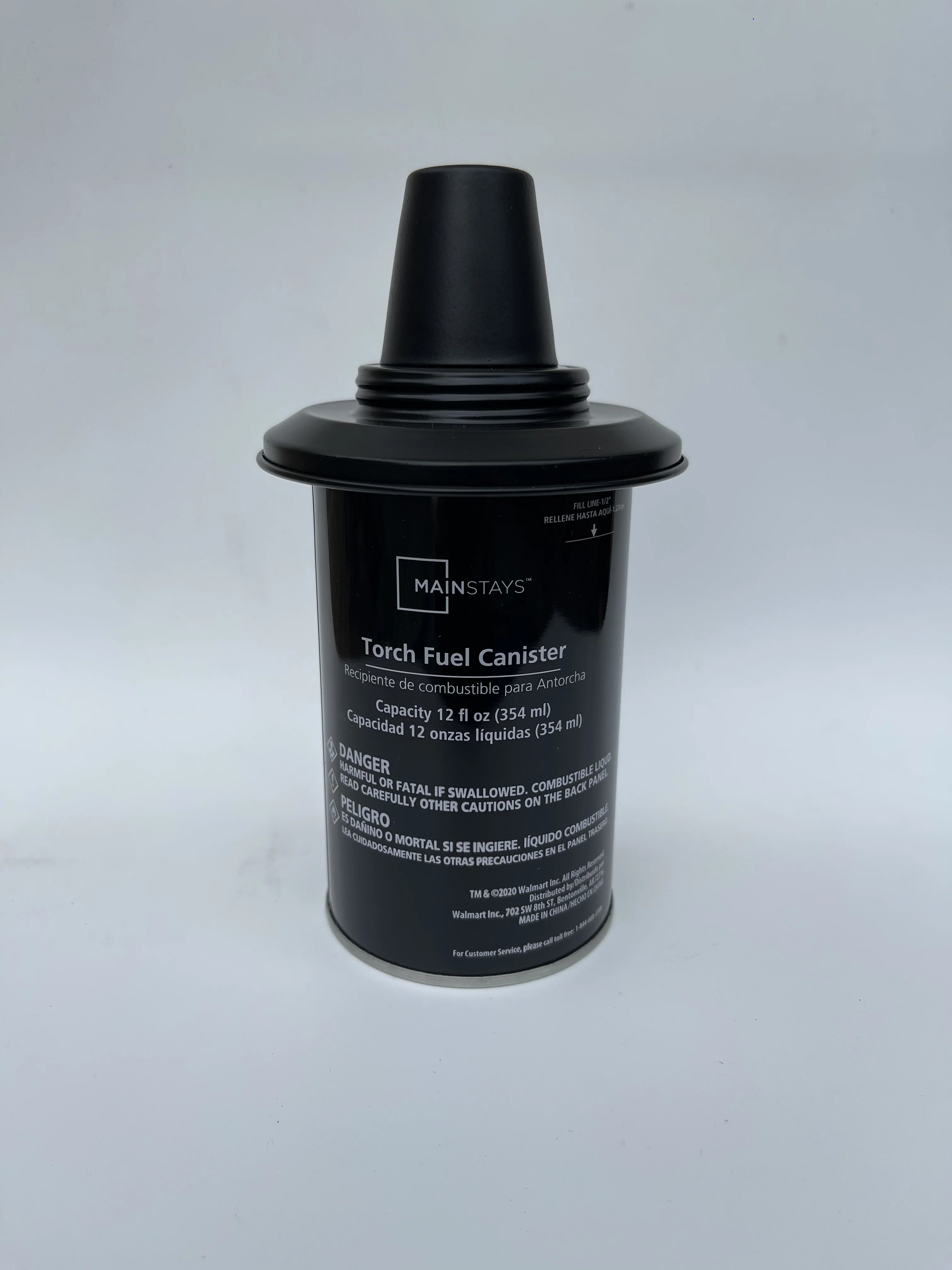 Mainstays 12 fl oz Replacement Torch Fuel Canister with torch wick and metal snuffer cap     Blac... | Walmart (US)