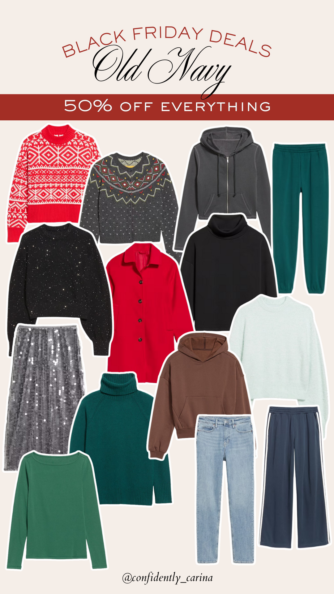 50% off everything Old Navy!

Holiday sweaters, holiday outfits, holiday outfit inspo
 

#LTKGiftGuide #LTKHoliday #LTKCyberWeek