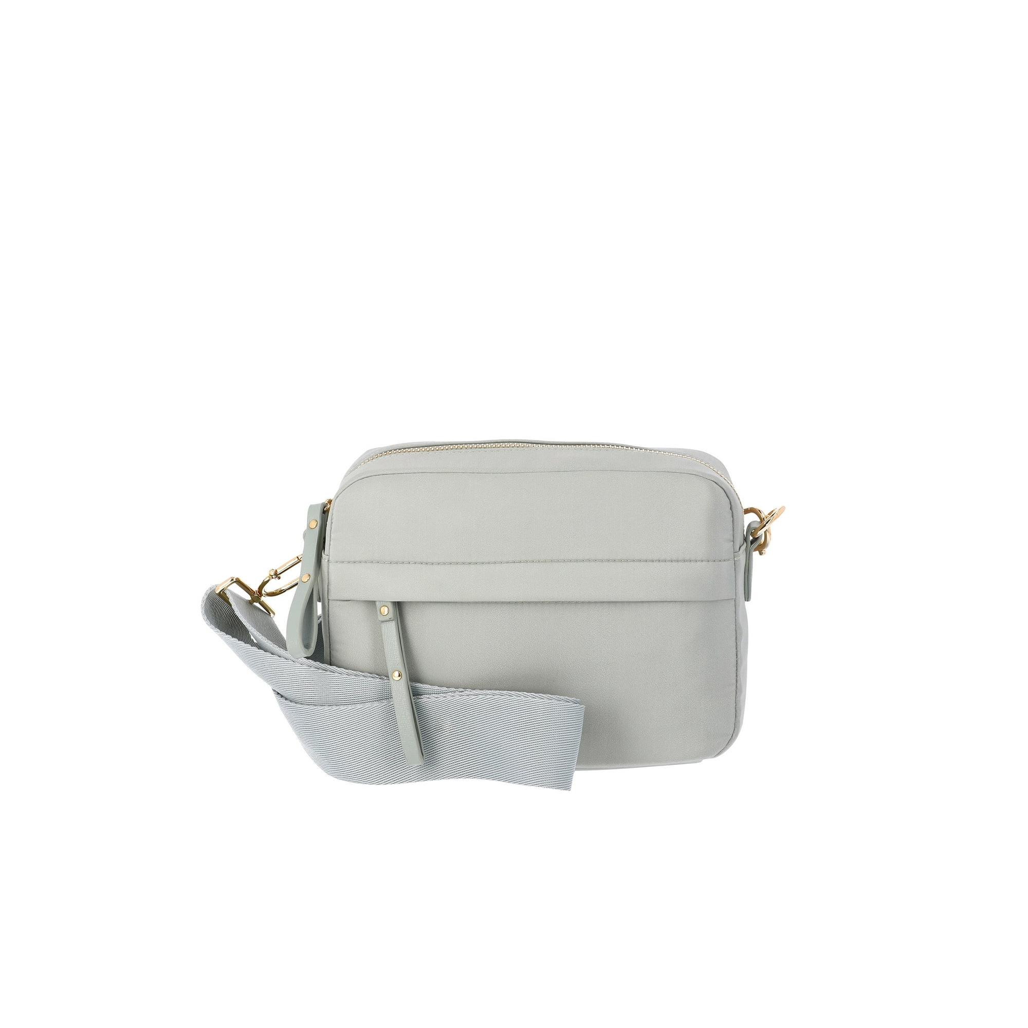 Time and Tru  Women’s Nylon Pearl Camera Crossbody Bag, Green Harbor | Walmart (US)